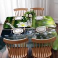 thumbnail image 3 of Zen Stones Water Flowing Table Cloth Waterproof Tablecloths, Floral Green Forest Tablecloth Dining Table Cover for Kitchen Party Tabletop Outdoor, Rectangle Tablecloth 60x84 Inch, 3 of 9