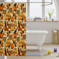 thumbnail image 3 of Manfei Autumn Harvest Print Shower Curtain 72Wx78L,Vintage Halloween Raven Bath Curtain, 3 of 5