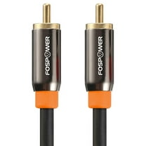 FosPower [10 feet] Digital Audio Coaxial Cable [24K Gold Plated Connectors] Premium S/PDIF RCA Male to RCA Male for Home Theater, HDTV, Subwoofer, Hi-Fi Systems