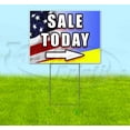thumbnail image 1 of Sale Today Right Arrow-Flag (18" X 24") Yard Sign, Includes Metal Step Stake, 1 of 6