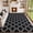 Black & White Moroccan, variant on 5ft x 8ft Geometric Shag Area Rugs for Living Room, Modern Diamond Trellis Fluffy Bedroom Carpet, Gray & Black