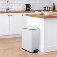 thumbnail image 7 of Slim Step-On Stainless Steel Trash Can Combo – 12 Gallon – Removable Inner Buckets – Soft-Close Lids – Space-Saving – Ideal for Kitchen, Bathroom, Office, 7 of 7