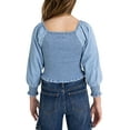 thumbnail image 3 of Jordache Girls Smocked Denim Top, Sizes 4-18, 3 of 5