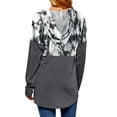 thumbnail image 4 of Nlife Women Long Sleeve Lace Up V Neck Tie Dyed Print Hoodie, 4 of 5