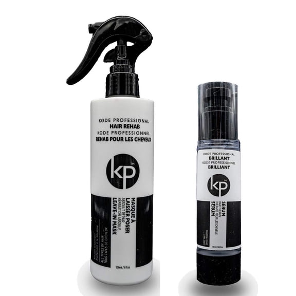 Kode Professional  Brilliant Serum (50 ml)   Hair Rehab 12 - in - 1 Leave In Mask ( 8floz) | Sulfate   Paraben Free