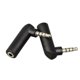 thumbnail image 3 of Headphone Adapter, 90 Degree Headphone Jack Adaptor 3.5mm Male To Female (2pcs, Black), 3 of 5