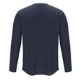 thumbnail image 5 of Drindf Mens Long Sleeve Muscle T Shirts Ribbed Knit Basic Tees Casual V Neck Tops Solid Color T-Shirt Lightweight Slim Fit Tshirt Top for Men Plain T-shirts, 5 of 8