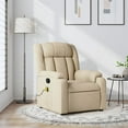 thumbnail image 1 of vidaXL Massage Recliner Chair Cream Fabric, 1 of 5