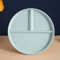 thumbnail image 4 of Walbest Home Breakfast Tableware Children Three Compartment Divided Meal Plate Weight Loss Ration Unbreakable Dish Plate, 4 of 5