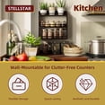 thumbnail image 4 of Spice Rack Wall Mounted  Spice Organizer for Counter  Bamboo Spice Storage Holder for Kitchen Cabinet  Pantry (Spice Jars Not Included  Natural), 4 of 6