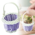 thumbnail image 2 of Mini Woven Baskets with Handles, Bulk Miniature Baskets, Mini Flower Fruit Picnic Basket Chip for Easter Spring Wedding Party Gift Decoration, 1 Pcs, 2.36x3.14", 2 of 8