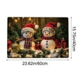 thumbnail image 3 of Loyerfyivos Christmas Welcome Decorative Doormat Christmas Gnome Door Mat Non Slip Rubber Backing Floor Mat Seasonal Winter Holiday Front Porch Rugs for Outdoor Indoor Entrance, 24 x 16 Inch, 3 of 6