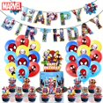 thumbnail image 3 of 36pcs Marvel Officially Licensed Across The Spider-Verse Spider-Man Cartoon Theme Birthday Decorations Party Decorations Party Supplies Party Balloon Set Includes Cake Topper Cupcake Decorations Ballo, 3 of 3