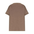 thumbnail image 5 of VEKDONE Womens Plus Size Tshirts Summer Short Sleeve V-Neck Tunics Tops Loose Fit Comfy Casual Blouse Solid Color Lightwetight Basic Shirts, 5 of 6