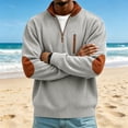 thumbnail image 6 of Stamzod Quarter Zip Men Corduroy Sweatshirt Color Block Long Sleeve Pullover Sweatshirts 2026 Fall Fashion Oversized Sweat Shirt Gray B XXL, 6 of 6
