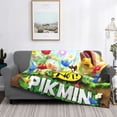 thumbnail image 5 of Lsque Pikmin Print Flannel Throw Blanket, Ultra-soft Blanket for Bed, Couch, Car, Hypoallergenic Anti-pilling blanket-80"x60", 5 of 8