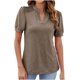 thumbnail image 1 of Blusas para las Mujeres Casual Manga Corta V-Cuello Suéter Color Sólido, Moda Poliéster/Spandex para el Hogar Y Diario, 1 of 8
