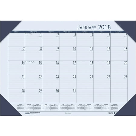 - House of Doolittle Ecotones Compact Calendar Desk Pads, Blue