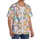 thumbnail image 2 of Fotbe Rainbow Flowers Camisa Estampada de Manga Corta para Hombre, Casual de Verano, Estilo Playero, Sin Arrugas-X-Large, 2 of 5