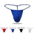 thumbnail image 2 of CENL Sexy Men T-Back G-string paper ropeThong Bikini Underwear Mesh Sheer Pouch, 2 of 6