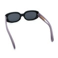 thumbnail image 7 of Womens Metal Chain Jewel Arm Oval Rectangle Mod Plastic Sunglasses Black Purple - Black, 7 of 7