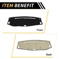 thumbnail image 6 of Unique Bargains Dash Cover for Isuzu D-MAX MU-X 2019-2024 Dash Board Mat Ultra Soft Non-Slip Dash Cover Mat Polyester Center Console Dashboard Cover Pad Carpet Black, 6 of 6