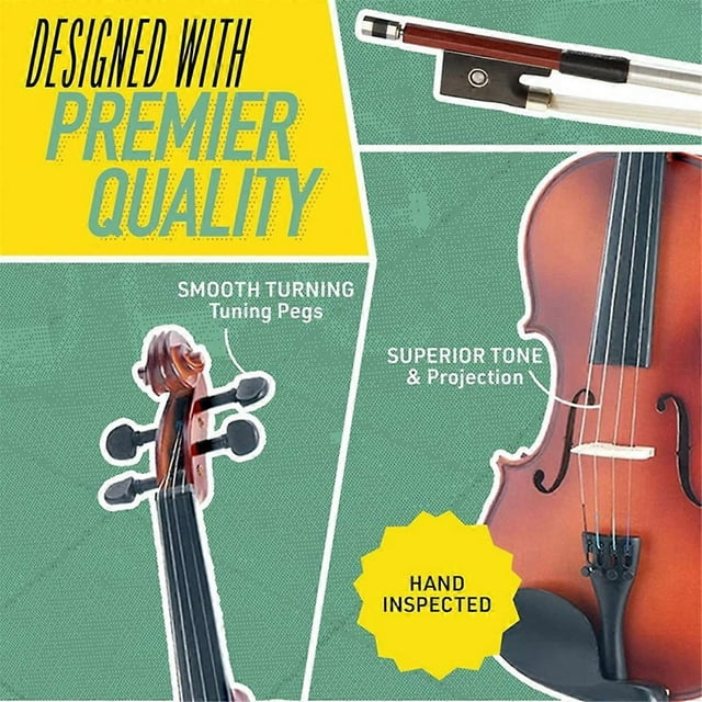 Violin 4/4 Violin,Music Instruments for Adults Child Violin, with Hard Case, Bow,Great for Beginner