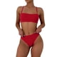 thumbnail image 1 of Conjunto de Bikini de Cintura Alta Traje de Baño Diario Conservador de las Mujeres Combinado de Dos Piezas, Nylon Spandex Beach Wear con Almohadilla de Pecho, 1 of 7