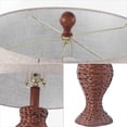 thumbnail image 3 of JONATHAN Y Elicia 31" Coastal Cottage Water Hyacinth Weave LED Table Lamp, Dark Brown, JYL1015B, 3 of 7