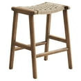 thumbnail image 3 of Modway Saoirse 26" Fabric & Wood Counter Stool in Natural/Walnut (Set of 2), 3 of 10