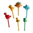 thumbnail image 2 of TidBay 6Pcs/Set Adorable Mini Dinosaur Fruit Forks Cute Cartoon Animal Bento Stick Decoration Fork Fruit Stick, 2 of 8