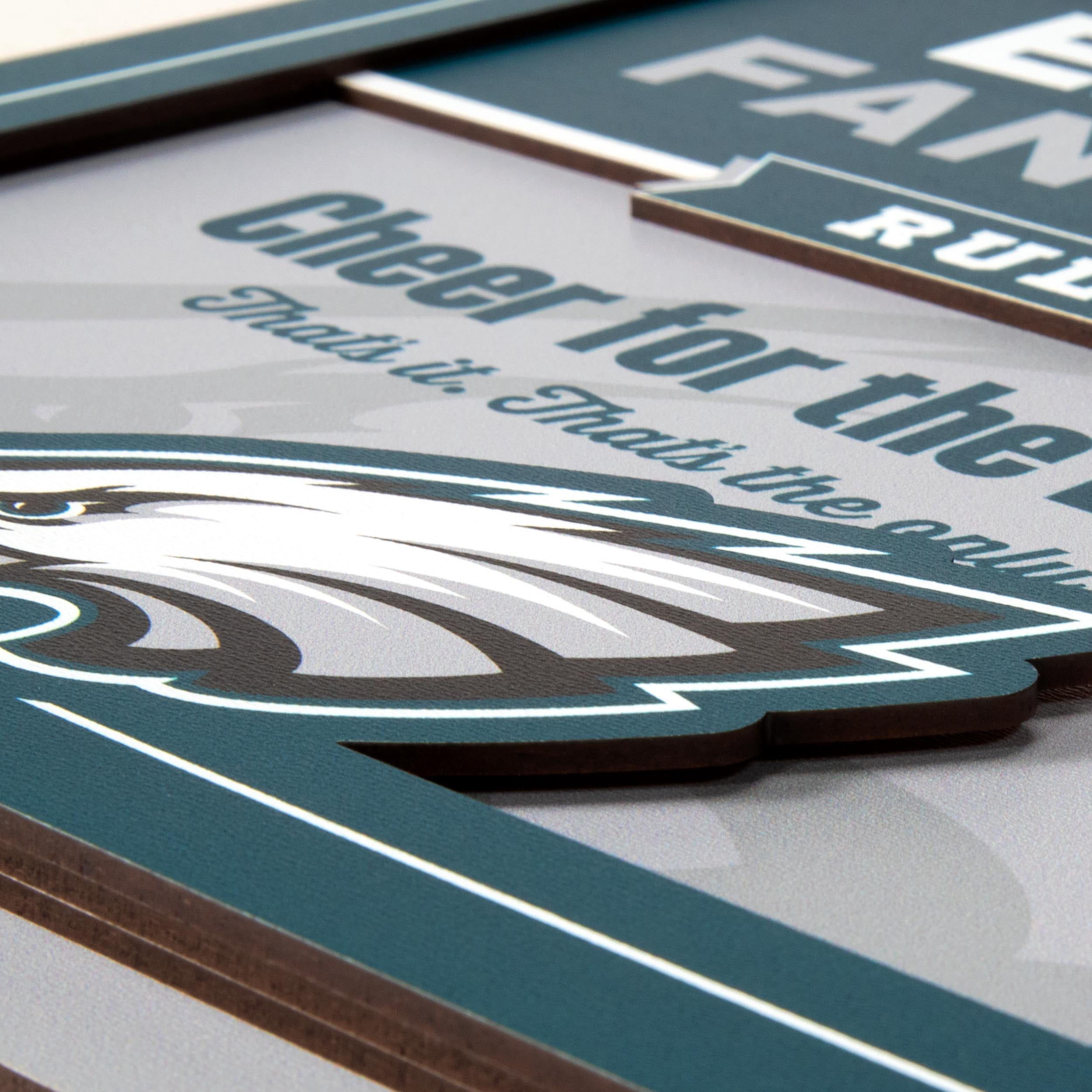 YouTheFan NFL Philadelphia Eagles Fan Rules 3D Wall Art