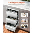 thumbnail image 2 of Outdoor Kitchen Drawers 15" W x 25.4" H x 19" D, Box Frame Style Flush Mount BBQ Drawers with Stainless Steel Handle, Weather-Resistant Storage for Outdoor Kitchens, Patio Grill Stations, 2 of 11
