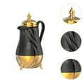 thumbnail image 6 of TISHITA Arabian Thermal Coffee Pot, Insulated Coffee Carafe with Spout ,Portable, Elegant ,1.0L Household Luxury Tea Kettle black gold, 6 of 8
