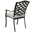 thumbnail image 2 of 37 Inch Wynn Outdoor Dining Chair, Cushioned Seat, Gray- Saltoro Sherpi, 2 of 5