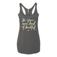 thumbnail image 2 of Positivity saying Pop Culture Tri-Blend Racerback Tank Top, Premium Heather, X-Large, 2 of 3