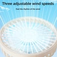 thumbnail image 4 of weibbin Folding Fan Umbrella Clip USB Desktop Handheld Mini Fan Hanging Umbrella Fan With Digital Display, 4 of 9
