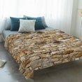 thumbnail image 4 of Brown Beige Stones Blanket Soft Cozy Warm Throw Blanket for Couch, Plush Fuzzy Flannel Fleece Blankets for Sofa, Farmhouse Stones Modern Art Bed Blankets Lightweight Gifts for Women, 50"x60", 4 of 9