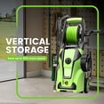 thumbnail image 2 of Electric Pressure Was*her, 5000PSI Power Cleaner with Foam Cannon wihth Hose Reel,4 Nozzles,33FT Hose and Soap Bottle, Car/Driveway/Patio Clean,Green, 2 of 6