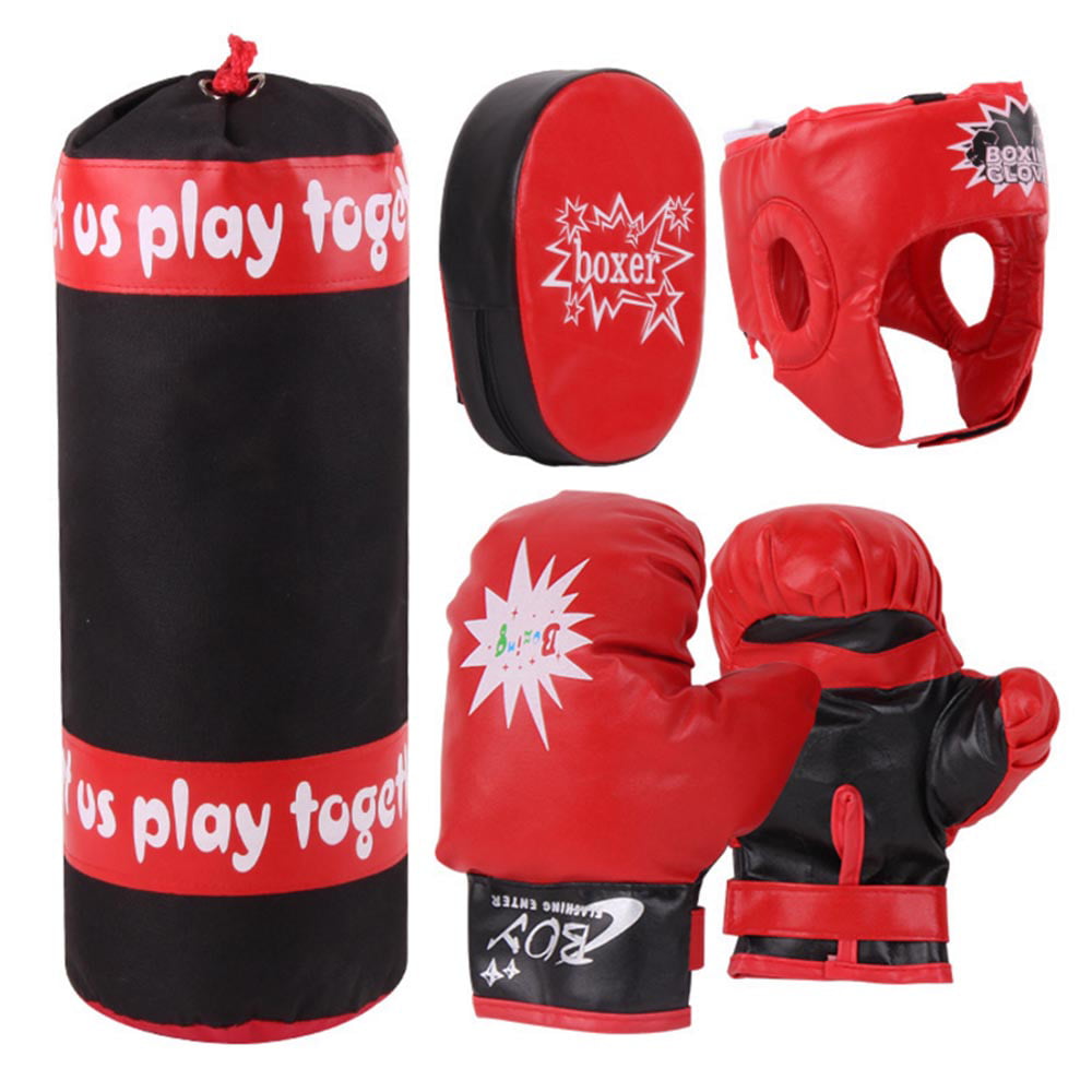 Avengers Spiderman Kids Boxing Punching Bag Mini Gloves Sandbag Portable Gifts 
