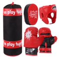 thumbnail image 3 of Kids Boxing Gloves Kit Punching Bag Educational Decompression Sandbag Hanging Toy Set, 3 of 6