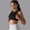 Black, variant on Women's Fashion Seamless Fluorescent Knit Yoga Wear Solid Color Semi Fixed Cup Crop Sleeveless Workout Vest Yoga Clothes for Women Bra Work Out Attire for Women Yoga Running Spread Bar for Women