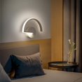 thumbnail image 4 of Luz de pared interior LED 8W, lámpara de pared blanca con letras creativas 3000K Lámpara de pared de metal moderna blanca cálida para dormitorio Sala de estar Escalera Pasillo Ormromra WLJ-4986, 4 of 5