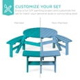 thumbnail image 6 of Best Choice Products 6-Person Circular Outdoor Wooden Picnic Table w/ 3 Built-In Benches, 500lb Capacity - Seaside Breeze, 6 of 8