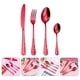 thumbnail image 3 of 1 set Subido de vajilla de acero inoxidable Cuchara de tenedor Cutter Set Cutterware (rojo), 3 of 6