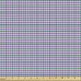 thumbnail image 2 of Ambesonne Checkered Fabric by the Yard Upholstery, Gingham Vintage Style, 1 Yard, Purple White, 2 of 5