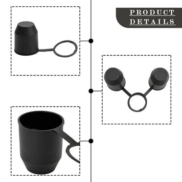 sailesiti 1pair Auto Trailer Hitch Ball Tow Bar Cover Protection Cap For Caravans Trucks For 50mm Ball Heads Black Plastic Car Accessories
