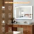 thumbnail image 5 of HABIUBIU 24"x33" LED Mirror for Bathroom with Adjustable 3 Colors Lights, Touch Control, Anti-Fog, Tempered Glass, 5 of 7