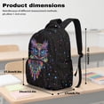 thumbnail image 6 of KUIFORTI Colorful Owl Bookbag and Lunch Box Set 4 piece Fashion Girls Backpack with Pencil Bags Water Bottle Sleeve for Teens Elementary Middle School Daily Use Back to School, 6 of 7