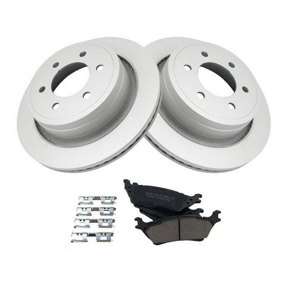 Rear Brake Pad and Rotor Kit - Compatible with 2012 - 2018 Ford F-150 2013 2014 2015 2016 2017